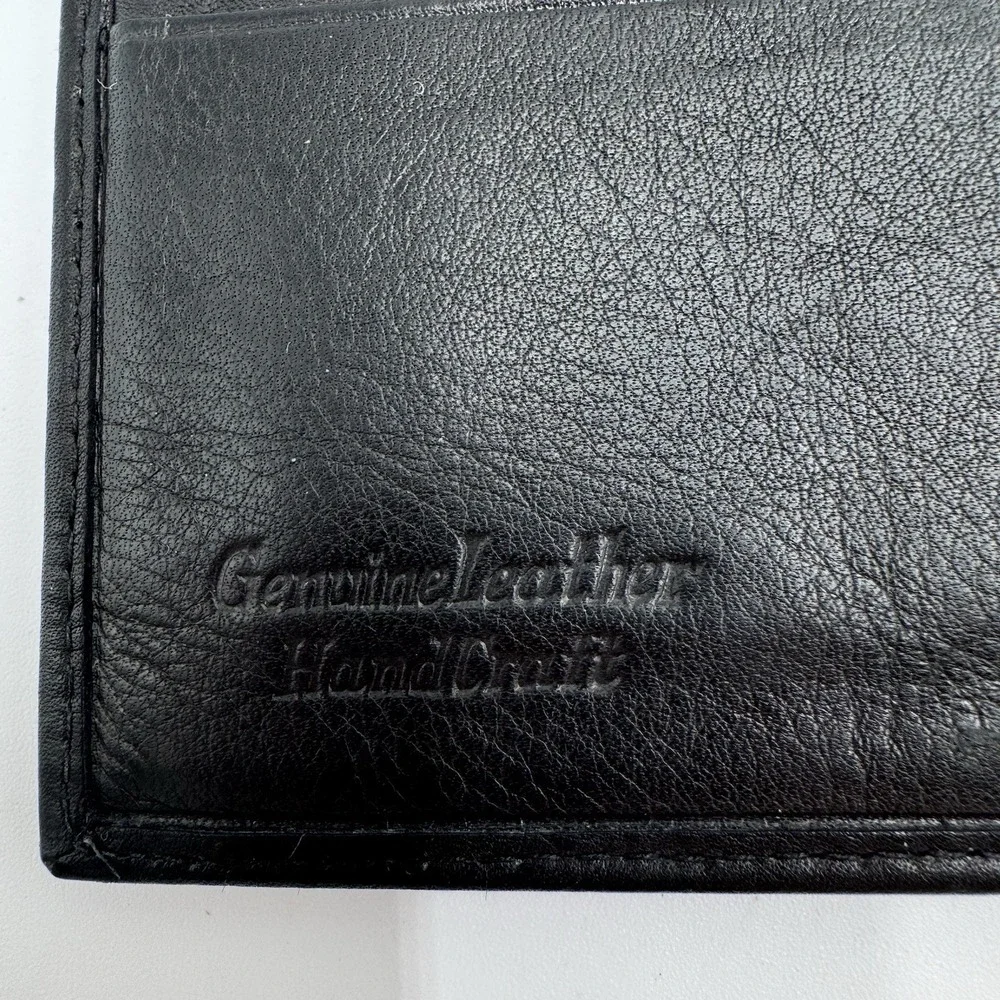 Genuine Leather Long Wallet Black Soft Leather Made in India Card Organizer